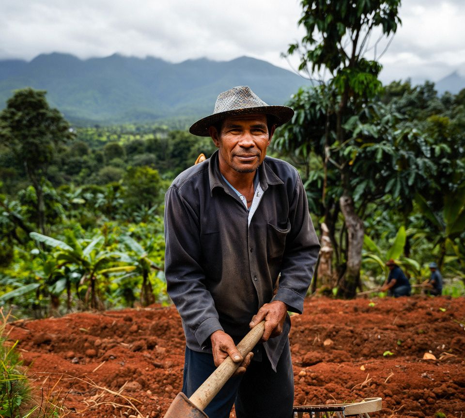 Peru-farmer-and-his-garden-tools
