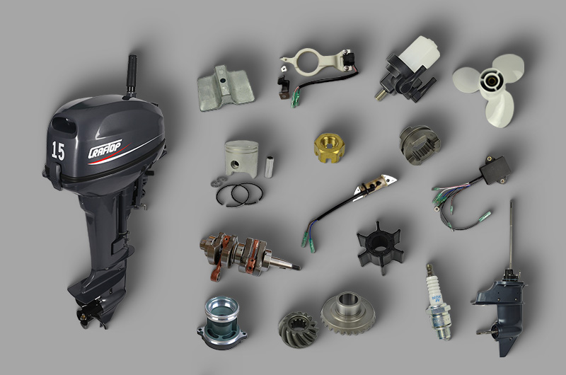 15 Horsepower Outboard Motor Parts T15 63V Outboard Boat Engine Accessories
