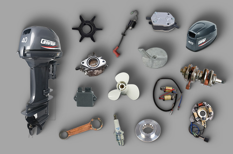 40 HP Outboard Motor Rplacement Parts T40 Outboard Boat Engine Accessories